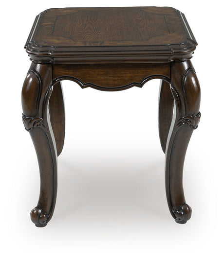 Maylee Dark Brown End Table by Ashley at Eve Furniture