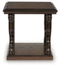Maylee Dark Brown End Table by Ashley at Eve Furniture