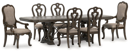 Maylee Dark Brown Extendable Dining Room Set by Ashley at Eve Furniture