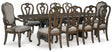 Maylee Dark Brown Extendable Dining Room Set by Ashley at Eve Furniture