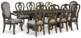 Maylee Dark Brown Extendable Dining Room Set by Ashley at Eve Furniture