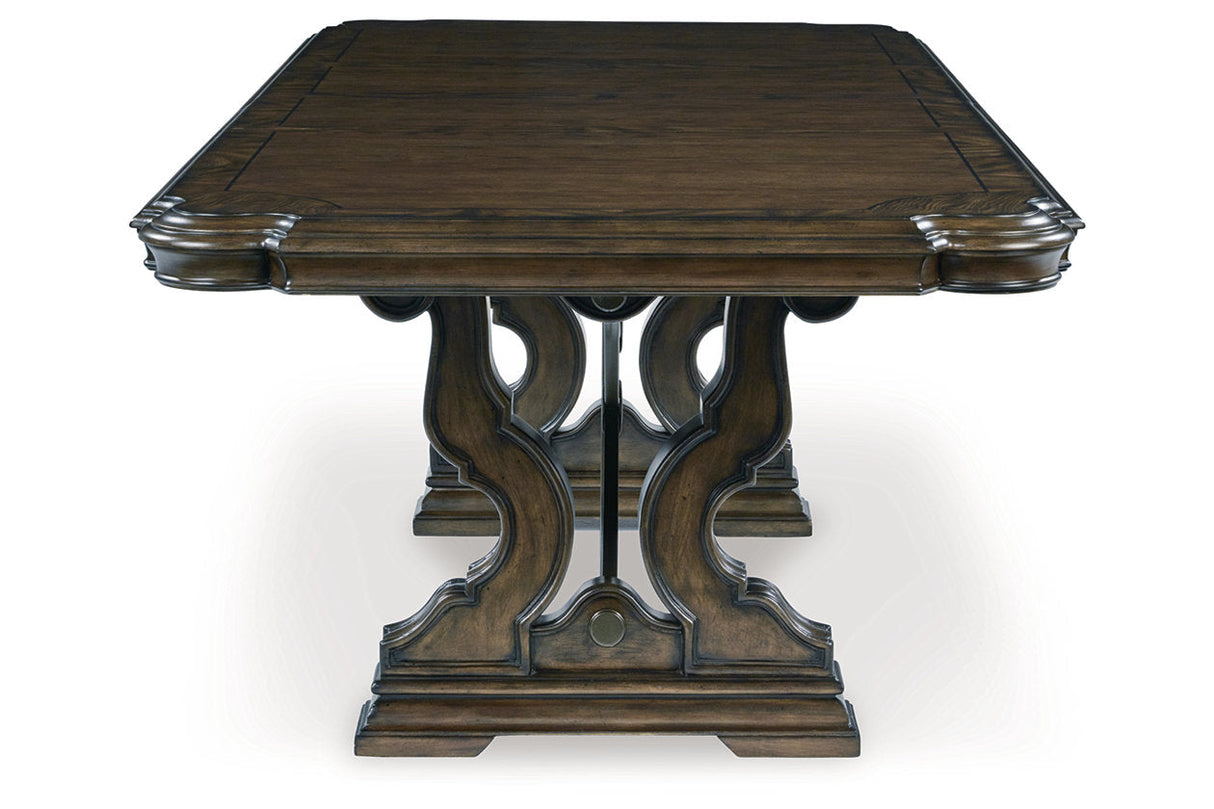 Maylee Dark Brown Extension Dining Room Set by Ashley at Eve Furniture