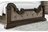 Maylee Dark Brown King Upholstered Bed by Ashley at Eve Furniture