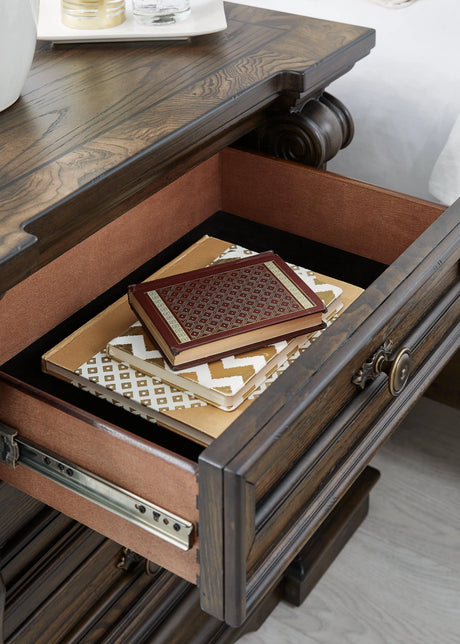 Maylee Dark Brown Nightstand by Ashley at Eve Furniture
