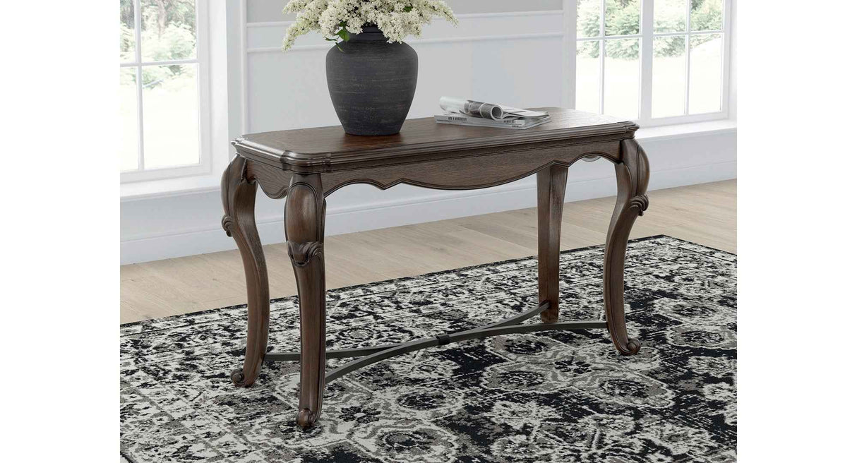 Maylee Dark Brown Sofa Table by Ashley at Eve Furniture