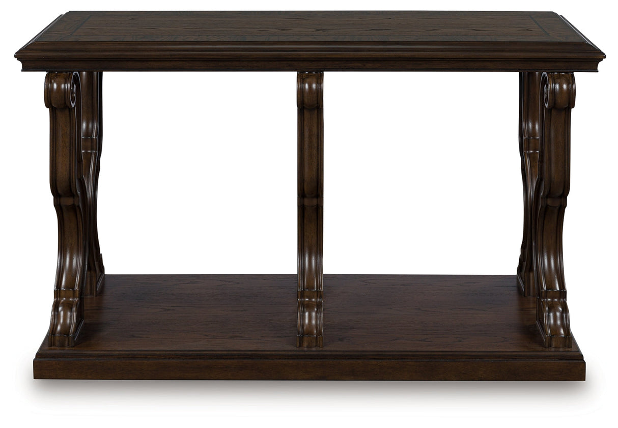 Maylee Dark Brown Sofa Table by Ashley at Eve Furniture