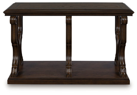 Maylee Dark Brown Sofa Table by Ashley at Eve Furniture