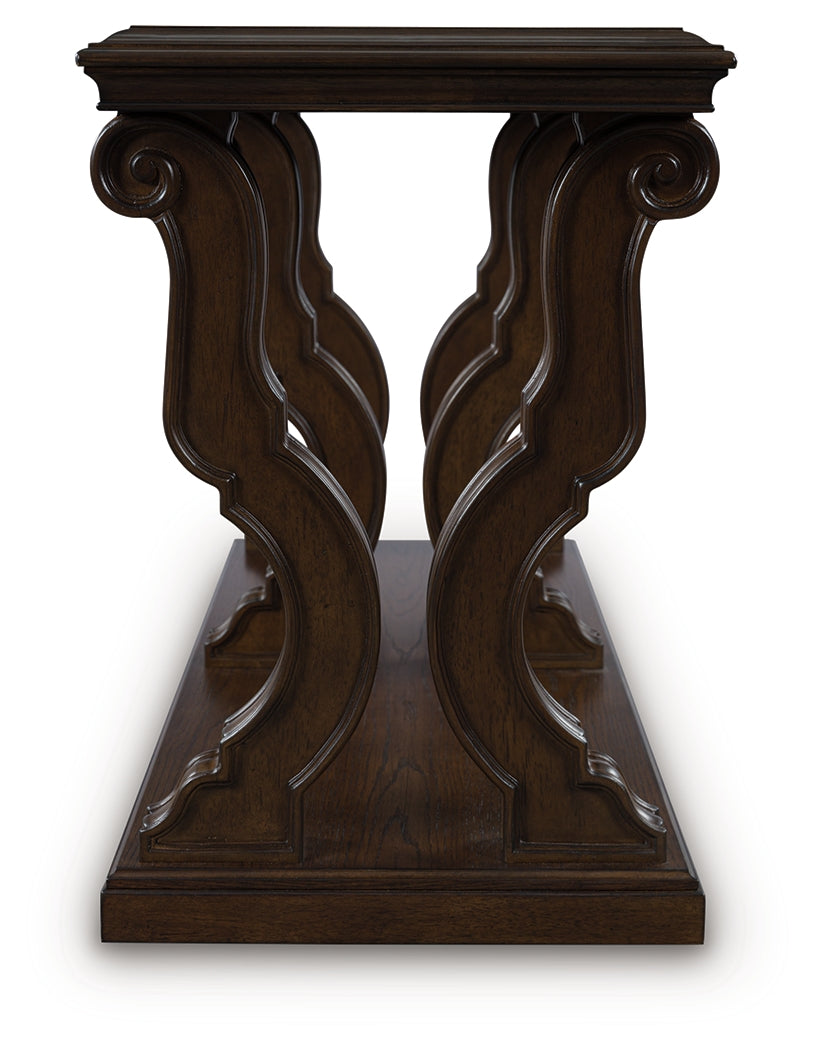 Maylee Dark Brown Sofa Table by Ashley at Eve Furniture