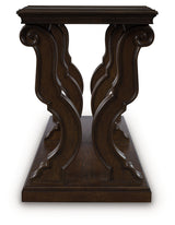 Maylee Dark Brown Sofa Table by Ashley at Eve Furniture