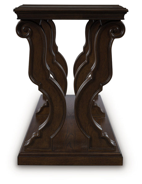 Maylee Dark Brown Sofa Table by Ashley at Eve Furniture