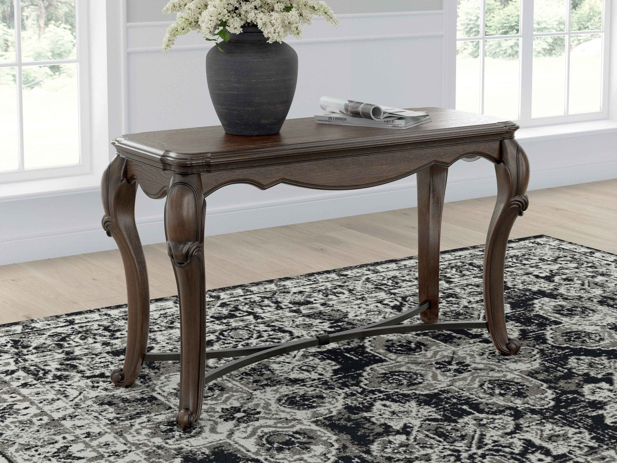 Maylee Dark Brown Sofa Table by Ashley at Eve Furniture