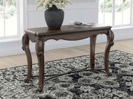 Maylee Dark Brown Sofa Table by Ashley at Eve Furniture