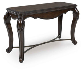Maylee Dark Brown Sofa Table by Ashley at Eve Furniture