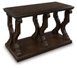 Maylee Dark Brown Sofa Table by Ashley at Eve Furniture