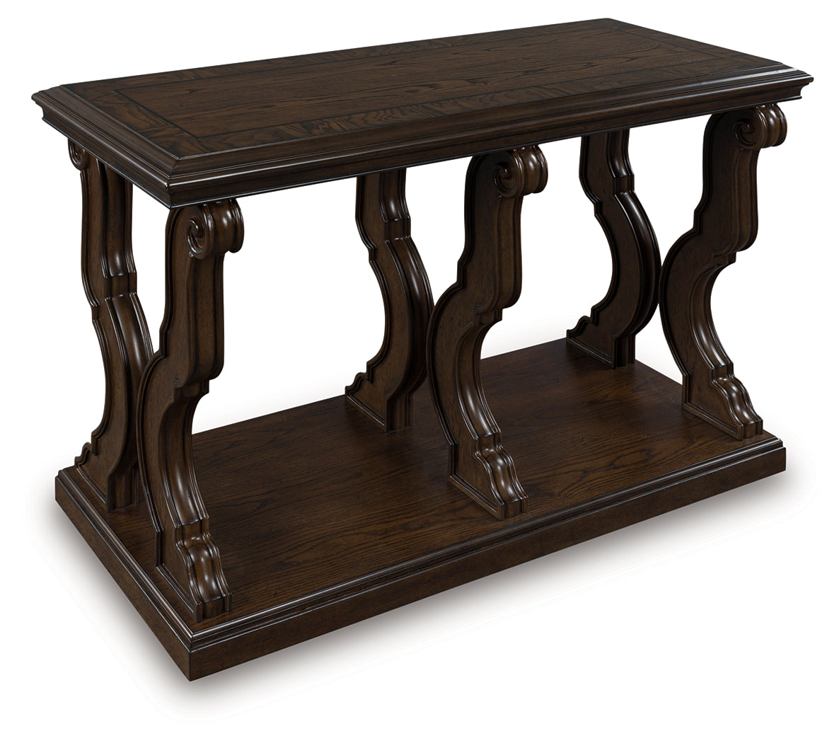 Maylee Dark Brown Sofa Table by Ashley at Eve Furniture