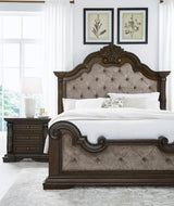 Maylee Dark Brown Upholstered Bedroom Set by Ashley at Eve Furniture