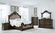 Maylee Dark Brown Upholstered Bedroom Set by Ashley at Eve Furniture