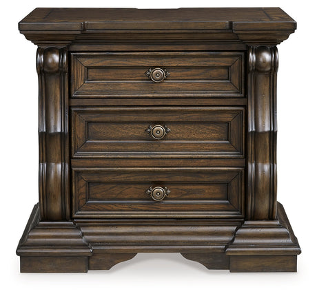 Maylee Dark Brown Upholstered Canopy Bedroom Set by Ashley at Eve Furniture