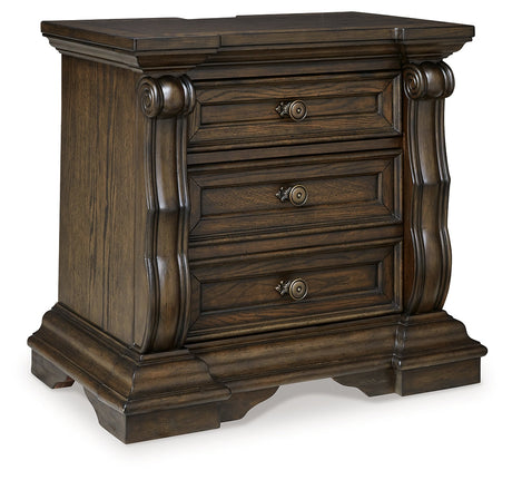 Maylee Dark Brown Upholstered Canopy Bedroom Set by Ashley at Eve Furniture