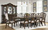 Maylee Dining Table and 10 Chairs in Dark Brown by Ashley at Eve Furniture