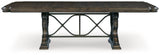 Maylee Dining Table and 10 Chairs with Storage in Dark Brown by Ashley at Eve Furniture