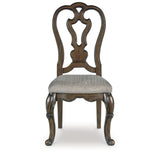 Maylee Dining Table and 10 Chairs with Storage in Dark Brown by Ashley at Eve Furniture