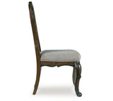Maylee Dining Table and 10 Chairs with Storage in Dark Brown by Ashley at Eve Furniture