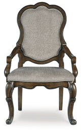 Maylee Dining Table and 4 Chairs and Bench with Storage in Dark Brown by Ashley at Eve Furniture