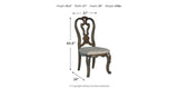 Maylee Dining Table and 4 Chairs and Bench with Storage in Dark Brown by Ashley at Eve Furniture