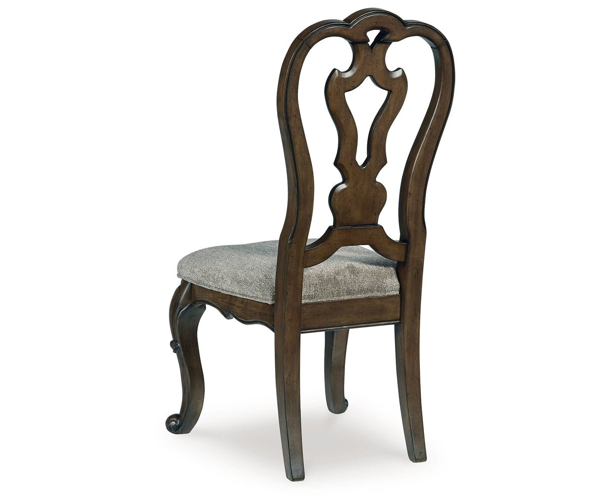 Maylee Dining Table and 6 Chairs and Bench with Storage in Dark Brown by Ashley at Eve Furniture