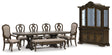 Maylee Dining Table and 6 Chairs and Bench with Storage in Dark Brown by Ashley at Eve Furniture