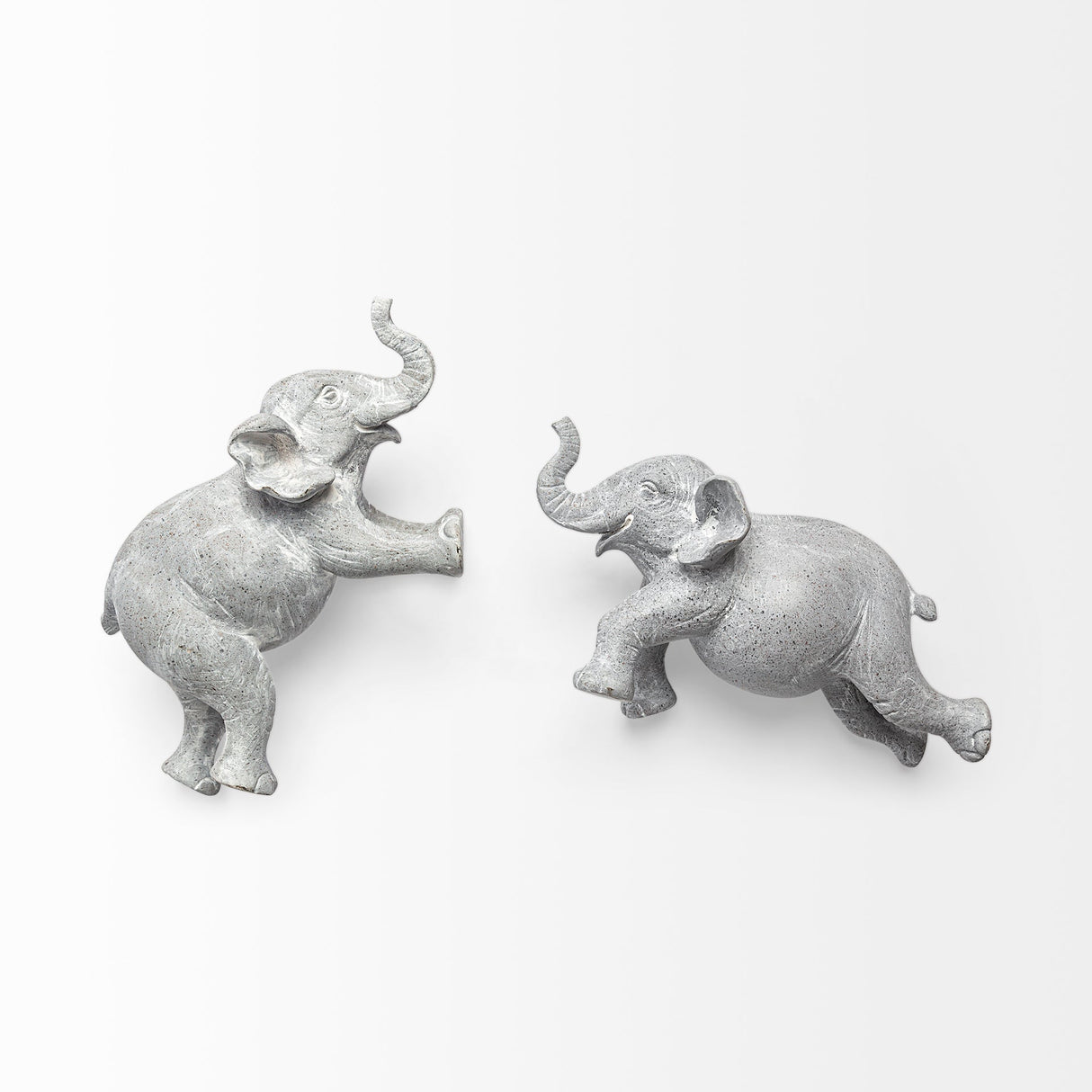 Maynard I Set of 2 Grey Elephant Wall Decorations by Mercana at Eve Furniture