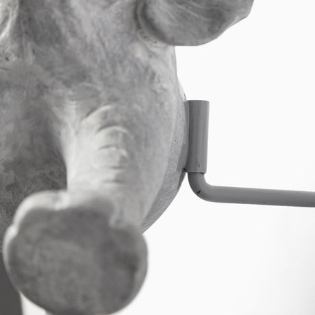 Maynard I Set of 2 Grey Elephant Wall Decorations by Mercana at Eve Furniture
