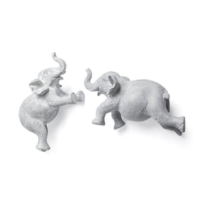 Maynard I Set of 2 Grey Elephant Wall Decorations by Mercana at Eve Furniture
