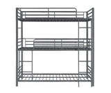 Maynard Gunmetal Metal Triple Twin Bunk Bed