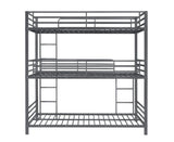 Maynard Gunmetal Metal Triple Twin Bunk Bed