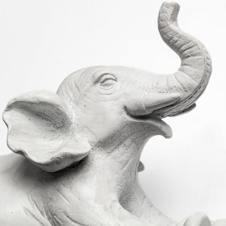 Maynard Set of 2 White Elephant Wall Decorations by Mercana at Eve Furniture