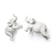 Maynard Set of 2 White Elephant Wall Decorations by Mercana at Eve Furniture