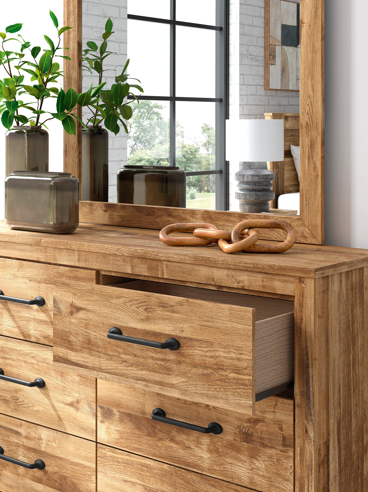 Maystonna Brown Dresser and Mirror by Ashley at Eve Furniture