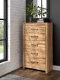 Maystonna Brown Crossbuck Panel Bedroom Set by Ashley at Eve Furniture