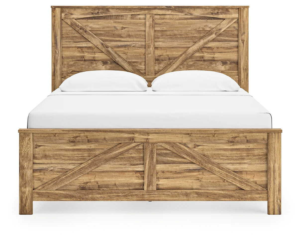 Maystonna Brown Crossbuck Panel Bedroom Set by Ashley at Eve Furniture