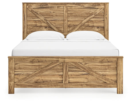 Maystonna Brown Crossbuck Panel Bedroom Set by Ashley at Eve Furniture