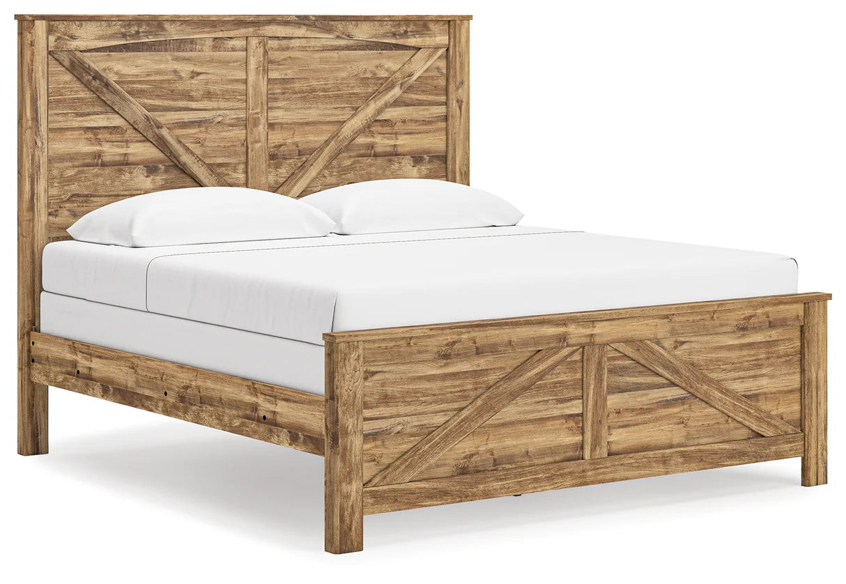 Maystonna Brown Crossbuck Panel Bedroom Set by Ashley at Eve Furniture