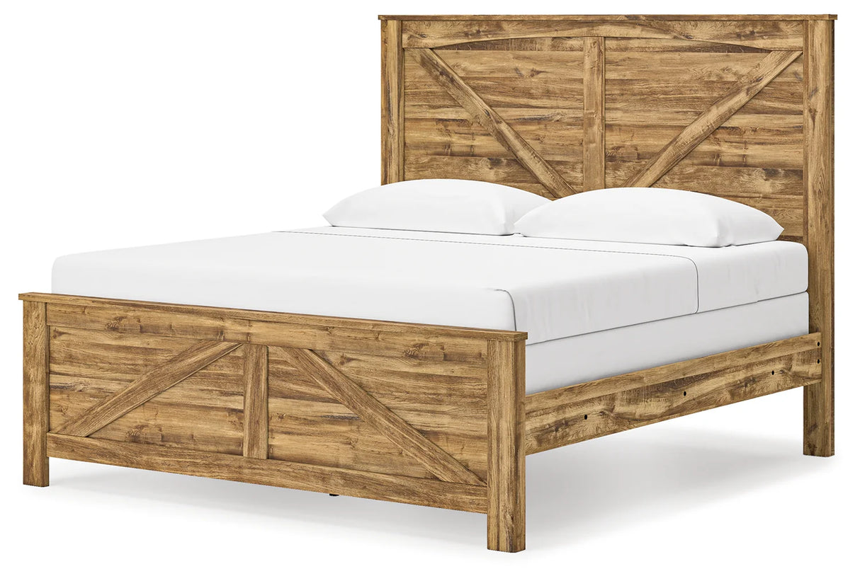 Maystonna Brown Crossbuck Panel Bedroom Set by Ashley at Eve Furniture