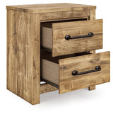 Maystonna Brown Two Drawer Nightstand by Ashley at Eve Furniture