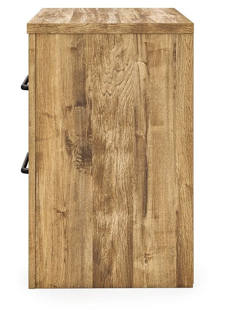 Maystonna Brown Two Drawer Nightstand by Ashley at Eve Furniture