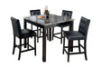 Maysville Black Counter Height Dining Table and 4 Bar Stools by Ashley at Eve Furniture
