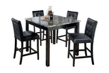 Maysville Black Counter Height Dining Table and 4 Bar Stools by Ashley at Eve Furniture