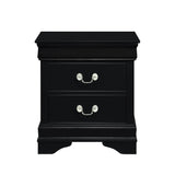 Mayville Black Nightstand by Homelegance at Eve Furniture