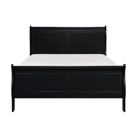 Mayville Black Queen Sleigh Bed by Homelegance at Eve Furniture